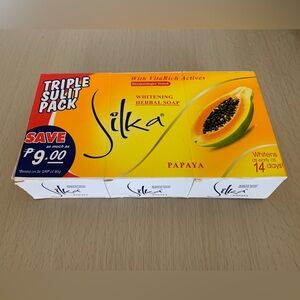 Silka Papaya Face Soap  Nourishing Whitening Herbal Soap Pack of 3🌺